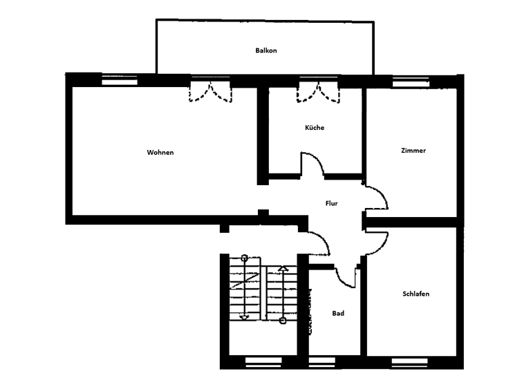 Wohnung zum Kauf 105.000 € 3 Zimmer 75,8 m² 4. Geschoss Nebestraße 16 Eisenach 99817