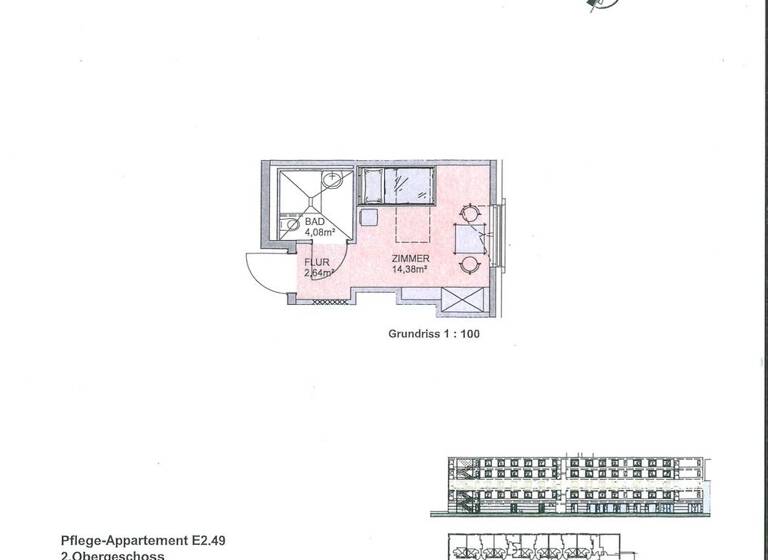 Pflegeheim zum Kauf als Kapitalanlage geeignet 173.000 € 1 Zimmer 21,1 m² Vogelstang Mannheim 68309