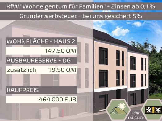 Reihenmittelhaus zum Kauf provisionsfrei 464.000 € 6 Zimmer 147 m² 120 m² Grundstück Hinterm Rasen 1 Ilmenau Ilmenau 98693