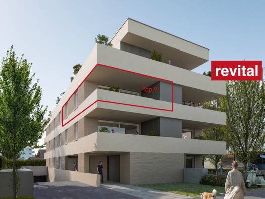 Terrassenwohnung zum Kauf - Erstbezug 2 Zimmer 53 m² 2. Geschoss Widum 32 Lustenau 6890