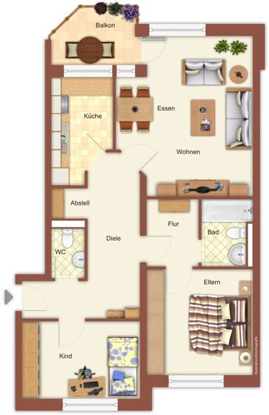 Wohnung zur Miete nur mit Wohnberechtigungsschein 395 € 3 Zimmer 75,2 m² 3. Geschoss frei ab 13.02.2025 Viktoriastraße 99 Gladbach Mönchengladbach 41061