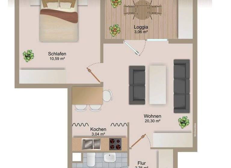 Wohnung zur Miete 363 € 2 Zimmer 46 m² 3. Geschoss frei ab 01.05.2026 Köllings Mühle 3 Preußisch Oldendorf Preußisch-Oldendorf 32361