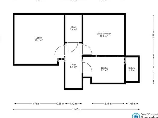 Wohnung zur Miete Tauschwohnung 410 € 2 Zimmer 45 m² 3. Geschoss Neuburg Mitte 79104