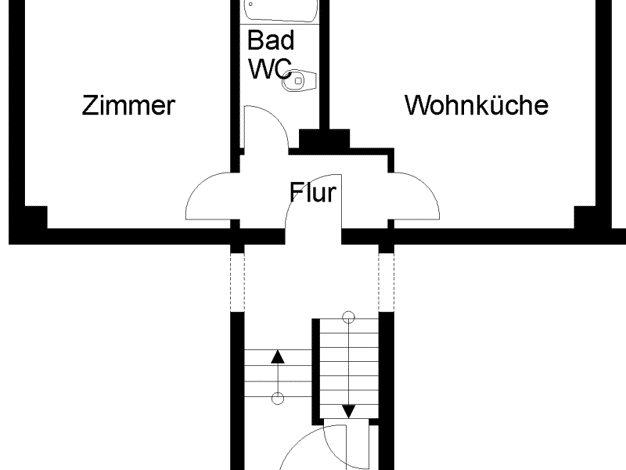 Wohnung zur Miete 369 € 2 Zimmer 36,5 m² EG frei ab 15.10.2026 Wiesestraße 82 Innenstadt Herford 32052