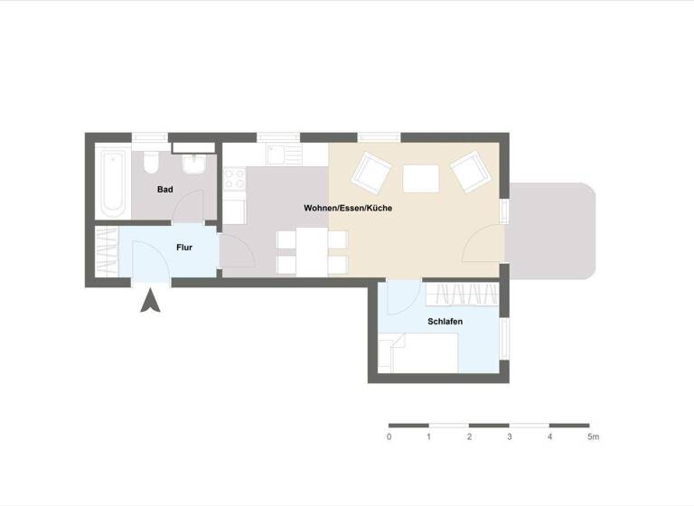 Wohnung zum Kauf 313.725 € 1,5 Zimmer 41,8 m² Unterhaching 82008