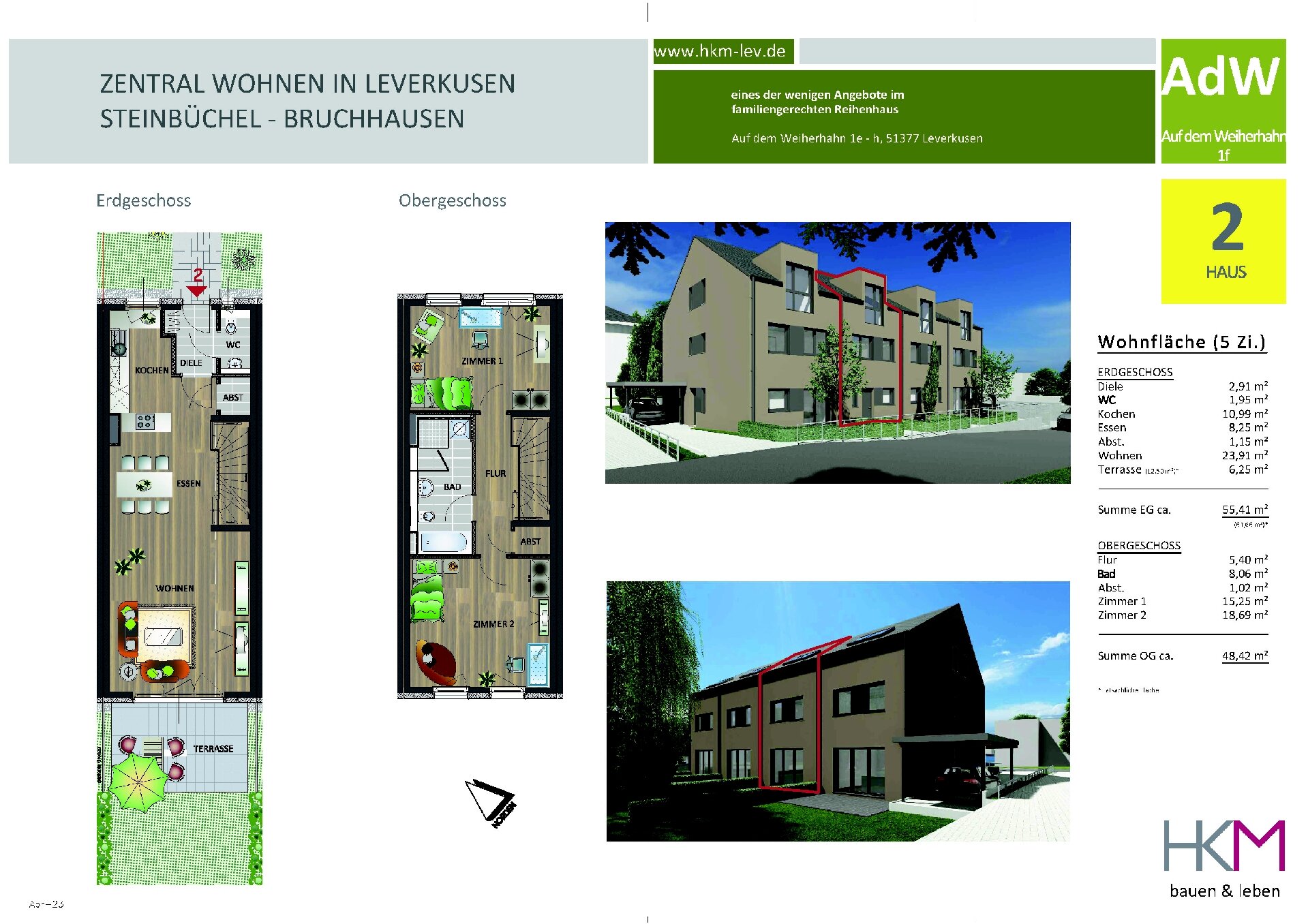 Reihenmittelhaus zum Kauf provisionsfrei 625.000 € 5 Zimmer 146 m²<br/>Wohnfläche Auf dem Weiherhahn 1f Steinbüchel Leverkusen 51377