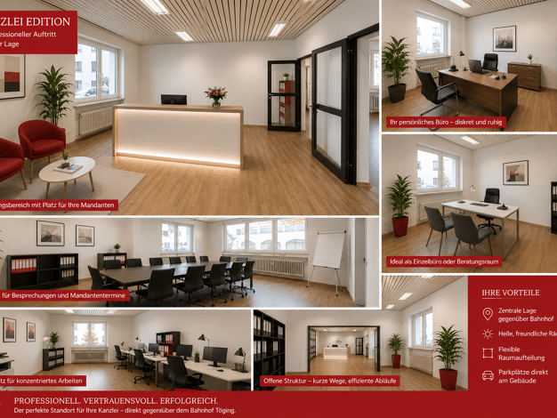Bürofläche zur Miete 750 € 3 Zimmer 106,1 m² Bürofläche Kirchstraße 1 Töging Töging a.Inn 84513
