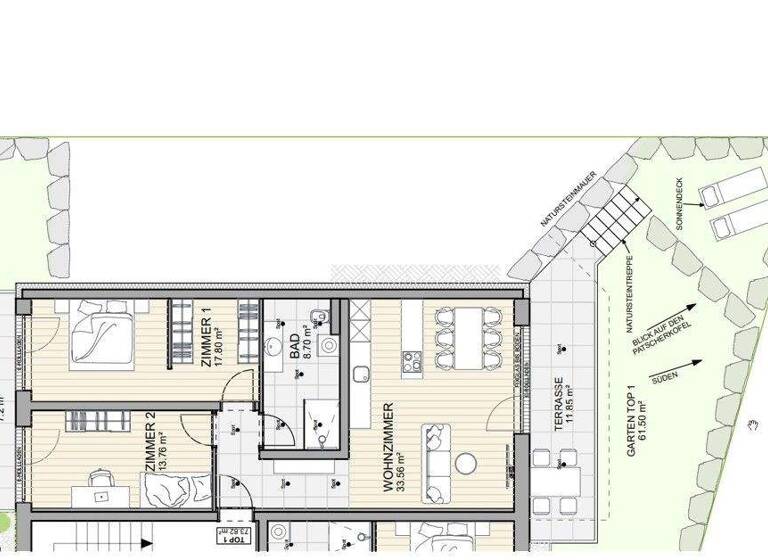 Wohnung zum Kauf - Erstbezug 589.950 € 3 Zimmer 73,8 m² 1. Geschoss Lans 6072