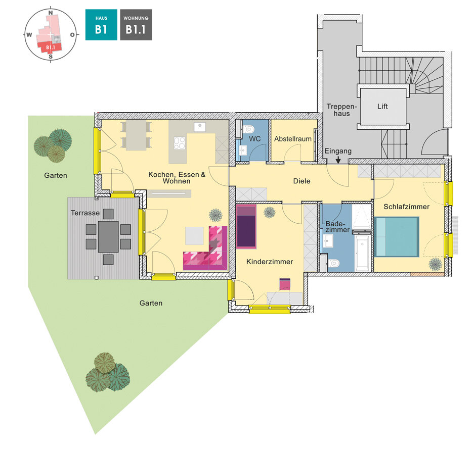 Terrassenwohnung zum Kauf provisionsfrei 698.500 € 3 Zimmer 90,7 m²<br/>Wohnfläche EG<br/>Geschoss Steinkirchen Dachau 85221