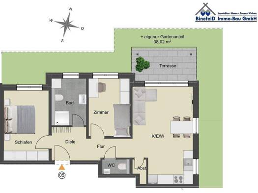 Wohnung zum Kauf provisionsfrei 249.800 € 3 Zimmer 63,9 m² Donaueschingen 78166