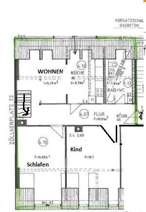 Maisonette zur Miete 600 € 3,5 Zimmer 110 m²<br/>Wohnfläche 4.<br/>Geschoss ab sofort<br/>Verfügbarkeit Zöllnerplatz 23 w 10 Schloßchemnitz 020 Chemnitz 09111