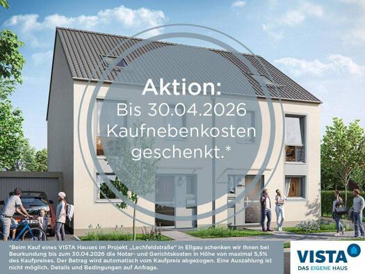 Reihenmittelhaus zum Kauf - Erstbezug 489.500 € 5 Zimmer 128 m² 157 m² Grundstück Lechfeldstraße 1 Ellgau 86679