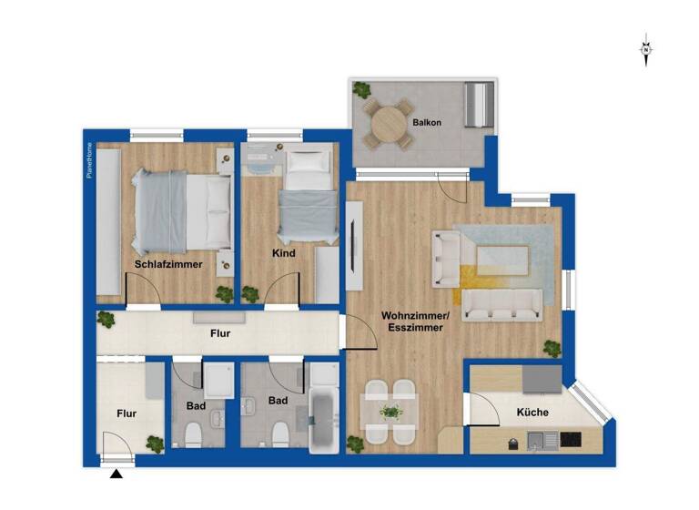 Wohnung zum Kauf 255.000 € 3 Zimmer 84 m² 1. Geschoss Ronsdorf Wuppertal 42369