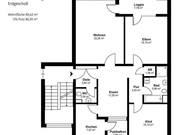 Wohnung zum Kauf 379.000 € 3,5 Zimmer 84,6 m² EG St. Georgen Freiburg im Breisgau 79111