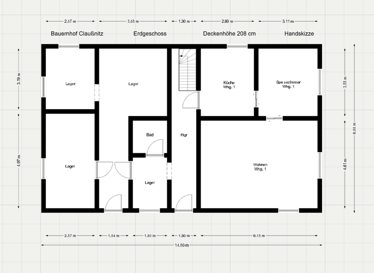 Bauernhaus zum Kauf 349.000 € 9 Zimmer 150 m² 92.260 m² Grundstück Claußnitz 09236