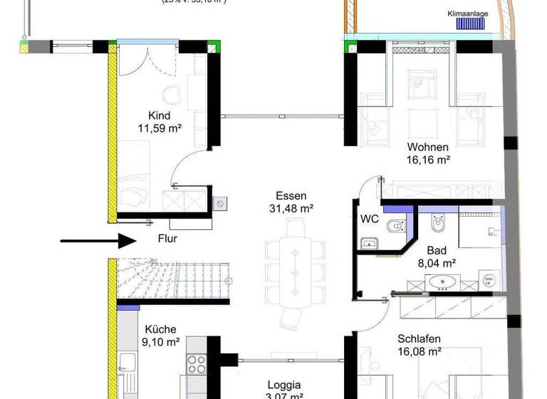 Wohnung zur Miete 2.080 € 3 Zimmer 126 m² Bamberg 96050