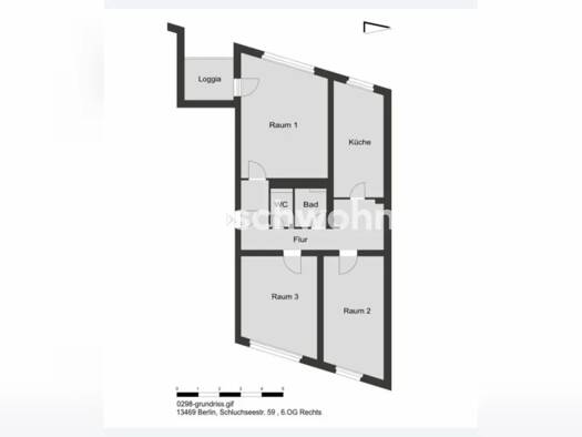 Wohnung zur Miete Tauschwohnung 1.000 € 3 Zimmer 86 m² 6. Geschoss Tegel Reinickendorf 13469