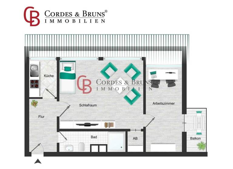 Wohnung zur Miete 420 € 2 Zimmer 25 m² 3. Geschoss Verden Verden (Aller) 27283