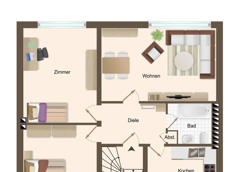 Wohnung zum Kauf 125.000 € 3 Zimmer 72,6 m² 1. Geschoss Stadtmitte Mönchengladbach 41061