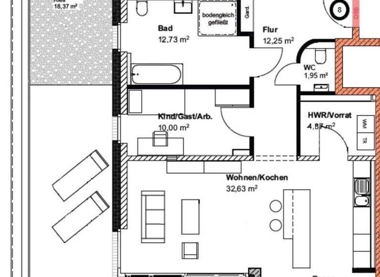 Penthouse zur Miete - Erstbezug 1.365 € 4 Zimmer 136,4 m² 2. Geschoss frei ab sofort Haselünne 49740