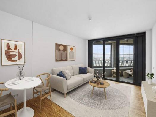 Studio zur Miete - Erstbezug 1.080 € 1 Zimmer 47,8 m² 4. Geschoss Lisa-Fittko-Straße 11 Moabit Berlin 10557