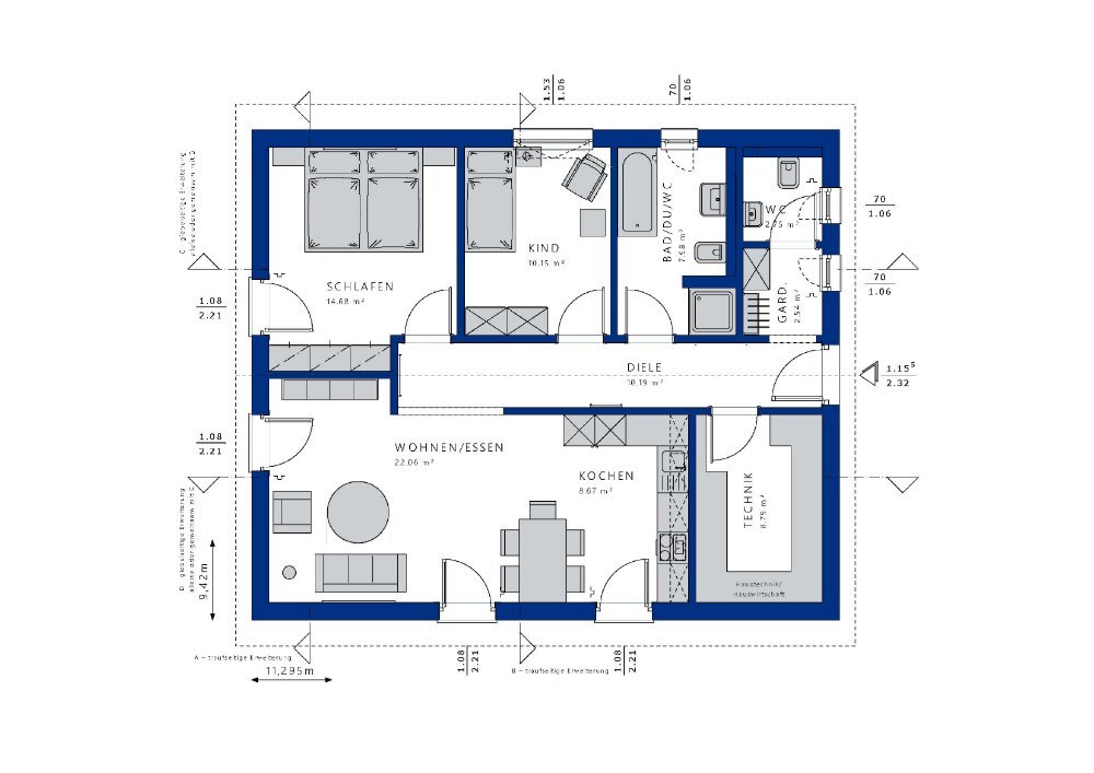 Haus zum Kauf 599.802 € 3 Zimmer 90 m²<br/>Wohnfläche 608 m²<br/>Grundstück Waltersdorf Berlin 12526