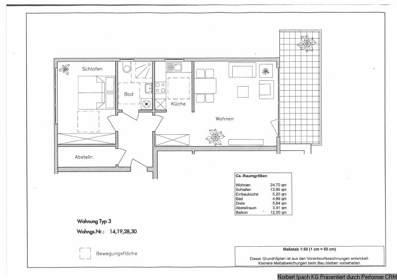 Wohnung zur Miete 670 € 2 Zimmer 64 m²<br/>Wohnfläche Allerstr.68 Oyten Oyten 28876