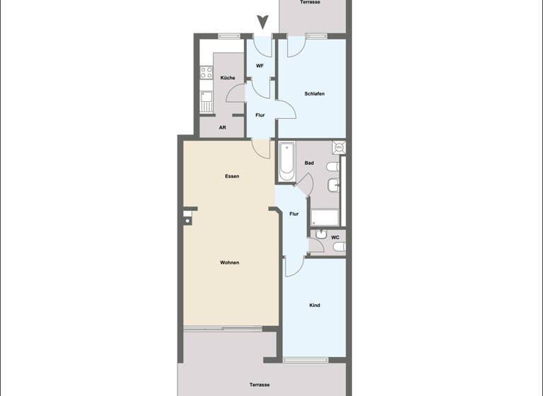 Wohnung zum Kauf provisionsfrei 265.000 € 3,5 Zimmer 99,2 m² 1. Geschoss Mainaschaff 63814