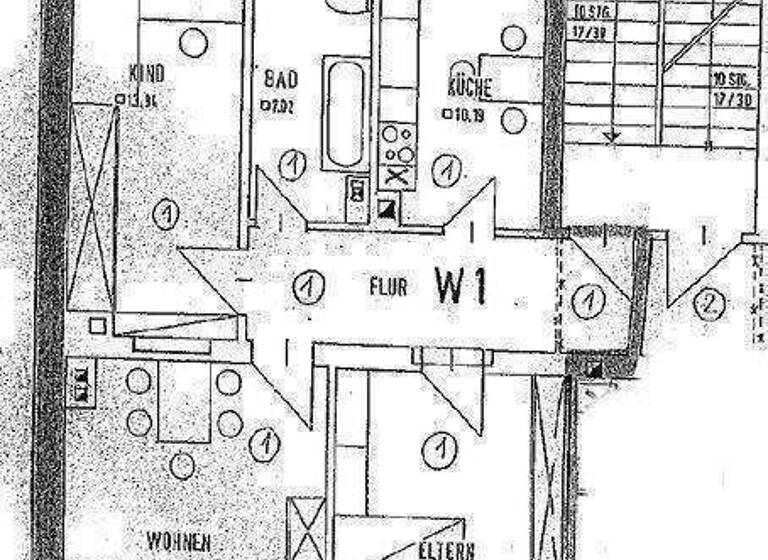 Wohnung zur Miete 380 € 3 Zimmer 79 m² 1. Geschoss frei ab sofort Fürstenstraße 52 Sonnenberg Chemnitz 09130