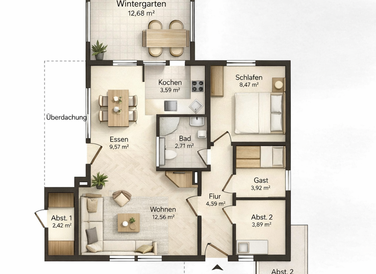 Bungalow zum Kauf 189.000 € 4 Zimmer 54,4 m² 709 m² Grundstück Wümmepark Wümme Wistedt 21255