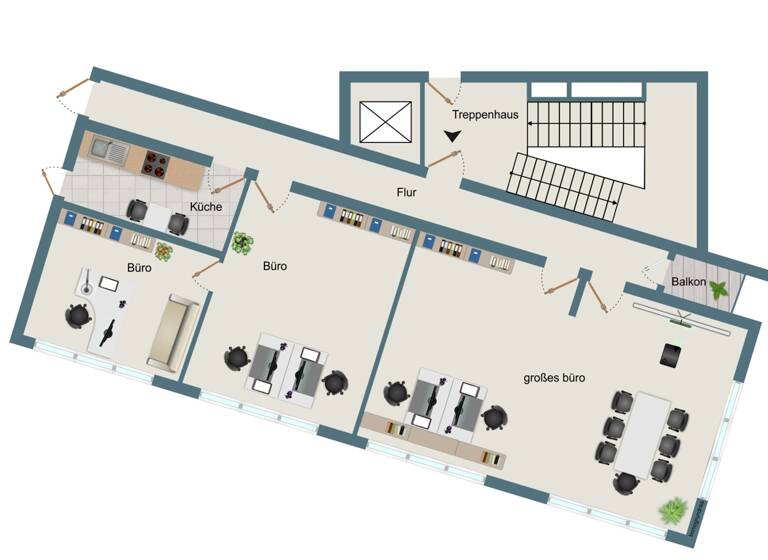 Bürofläche zur Miete 688 € 3 Zimmer 100 m²<br/>Bürofläche Suhl Suhl 98527