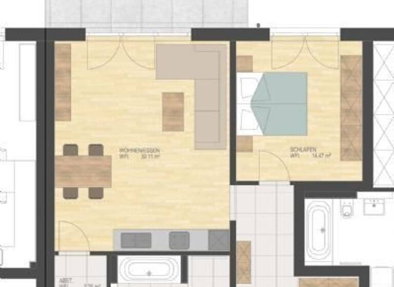 Wohnung zum Kauf - Neubau provisionsfrei 363.900 € 2 Zimmer 76,1 m²<br/>Wohnfläche EG<br/>Geschoss Waldkraiburg Waldkraiburg 84478