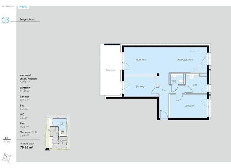Wohnung zum Kauf provisionsfrei 412.000 € 3 Zimmer 80 m² Unterkochen Aalen 73432