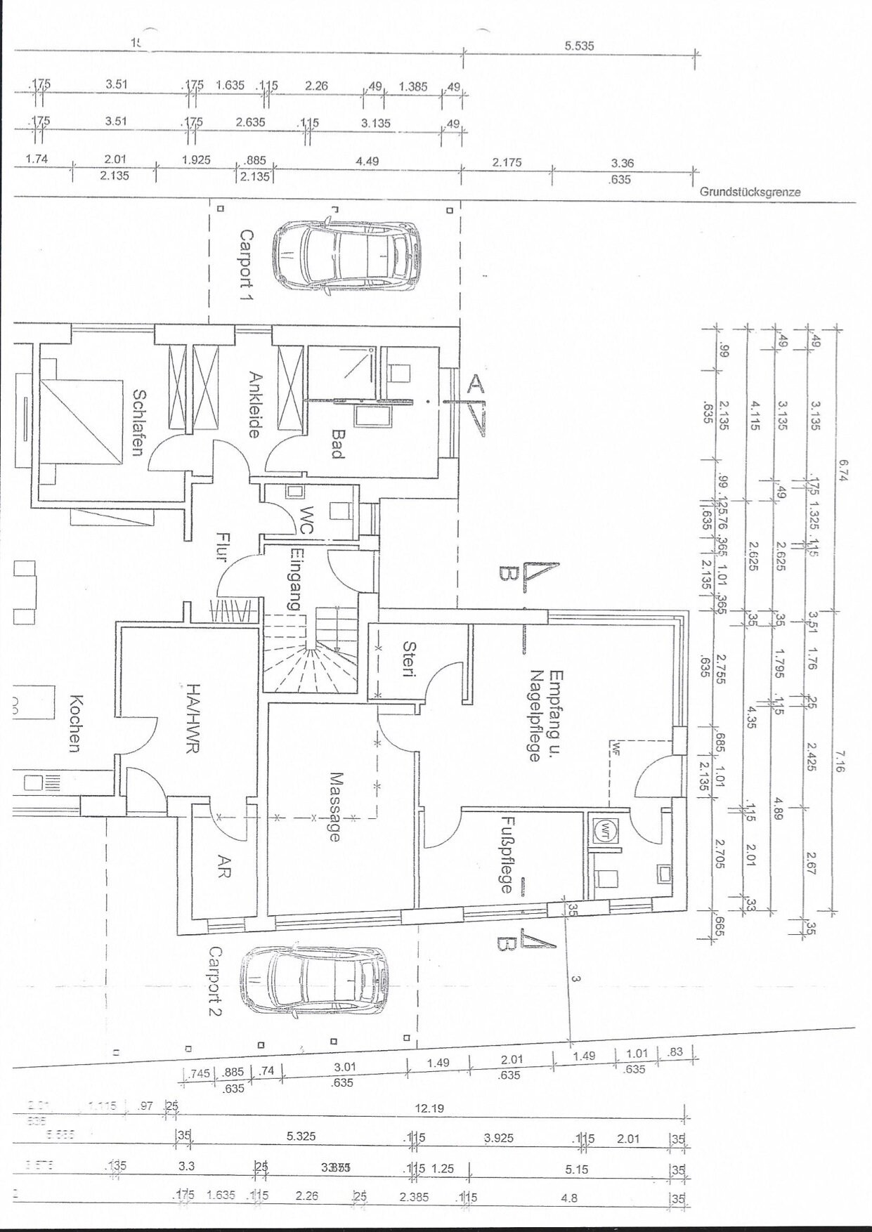 Bürofläche zur Miete provisionsfrei 590 € 3 Zimmer 57 m²<br/>Bürofläche Dickenberg Ibbenbüren 49479