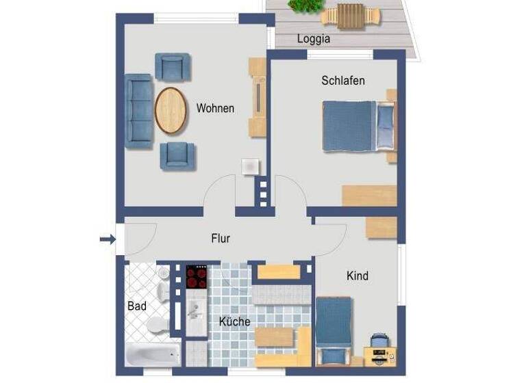 Wohnung zum Kauf provisionsfrei 222.000 € 3 Zimmer 64,7 m² 2. Geschoss Gerhart-Hauptmann-Straße 13 Neu Schwachhausen Bremen 28213