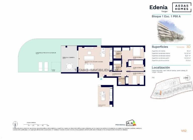 Wohnung zum Kauf 470.000 € 5 Zimmer 86 m² El Vergel 03770