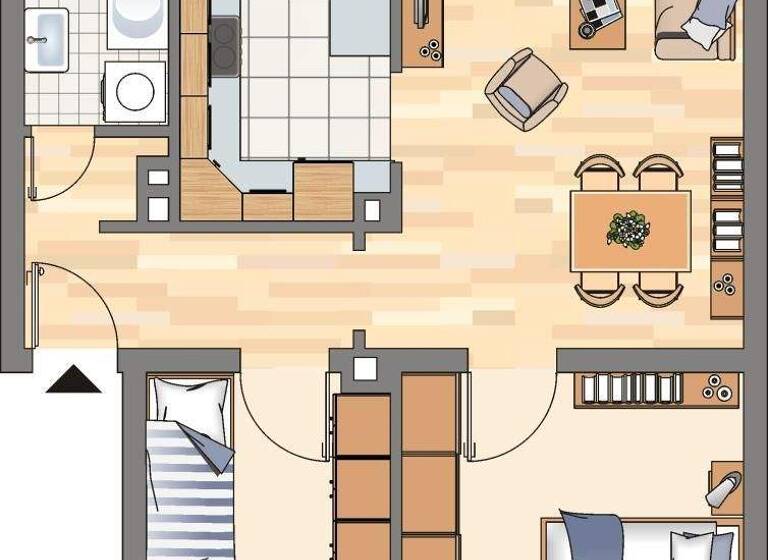 Wohnung zur Miete 489 € 3,5 Zimmer 57 m² EG frei ab 01.05.2026 Ginsterweg 52 Schwerin Castrop-Rauxel 44577