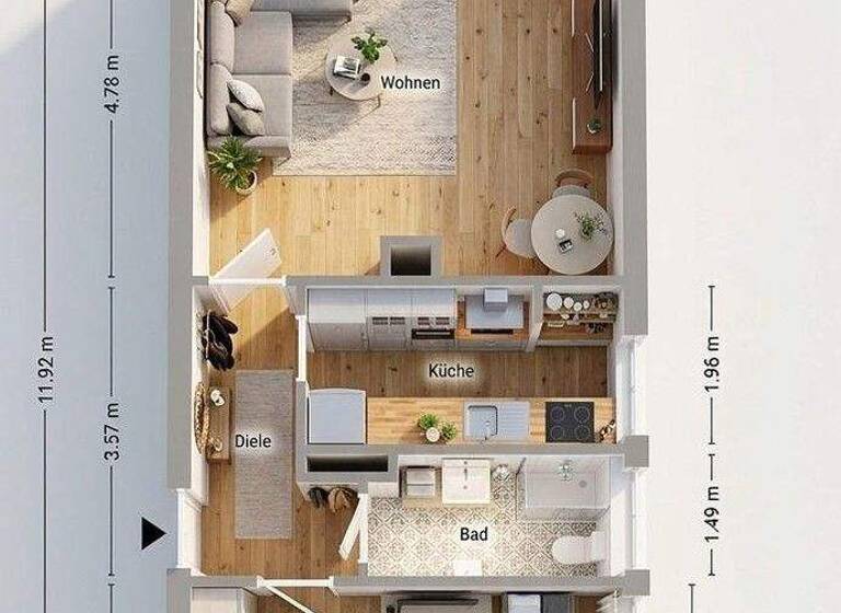 Wohnung zum Kauf provisionsfrei 250.000 € 2 Zimmer 63 m² 1. Geschoss Rath Düsseldorf 40472