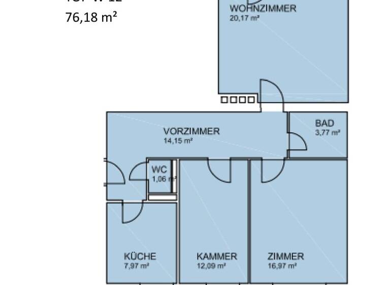 Wohnung zum Kauf 399.000 € 3 Zimmer 76,2 m² 3. Geschoss Bahnhofstraße Lochau 6911