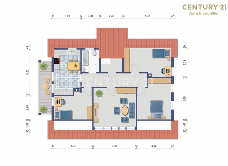 Wohnung zum Kauf 259.000 € 4 Zimmer 90 m²<br/>Wohnfläche 3.<br/>Geschoss ab sofort<br/>Verfügbarkeit Ochsenhausen Ochsenhausen 88416
