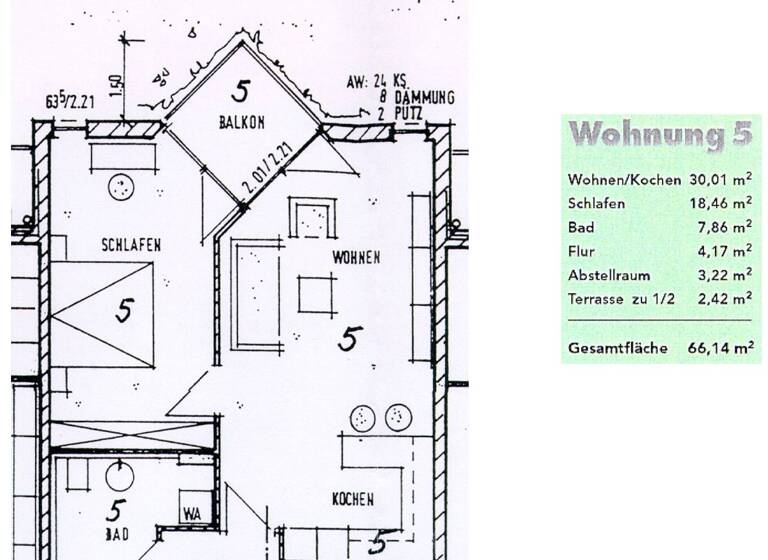 Wohnung zur Miete 630 € 2 Zimmer 64 m² Geschoss 1/4 frei ab 13.04.2026 Ostenallee 82 Hamm-Osten Hamm 59071