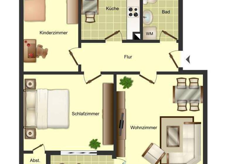 Wohnung zur Miete 499 € 3,5 Zimmer 67 m² 3. Geschoss Görlitzer Straße 17 Mitte Bergkamen 59192