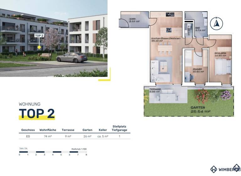 Wohnung zum Kauf - Erstbezug 298.700 € 3 Zimmer 74 m² Linzer Straße 6 Vöcklabruck 4840