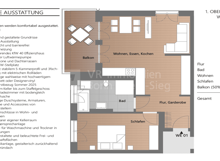 Wohnung zum Kauf - Neubau 328.000 € 2 Zimmer 68,4 m²<br/>Wohnfläche 1.<br/>Geschoss Seelscheid Neunkirchen-Seelscheid 53819