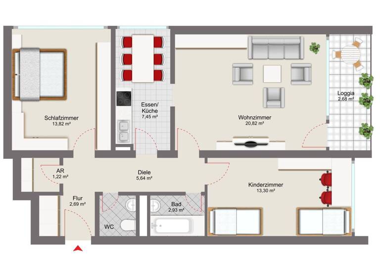 Wohnung zum Kauf 149.000 € 3 Zimmer 73 m² Vilshofen 94474