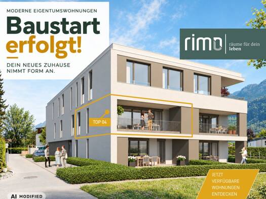 Wohnung zum Kauf - Erstbezug 455.000 € 3 Zimmer 65,6 m² 1. Geschoss Enderstraße 26 Altach 6844