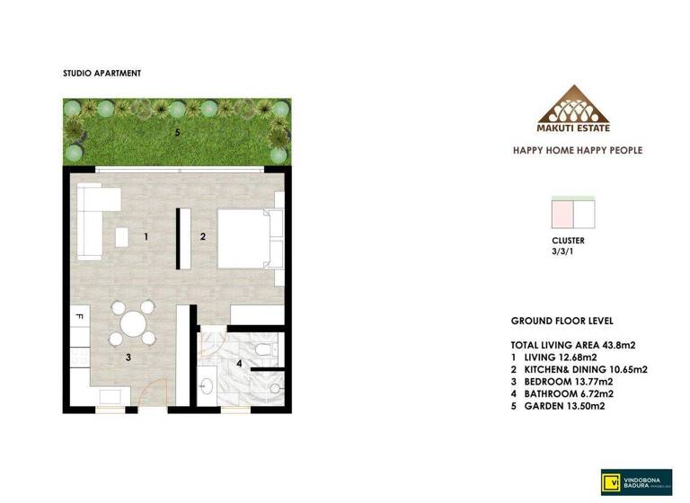 Studio zum Kauf - Erstbezug 79.942 € 1 Zimmer 43,2 m² EG Paje 73204