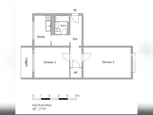 Wohnung zur Miete Tauschwohnung 380 € 2 Zimmer 56 m² 6. Geschoss Friedrichshain Friedrichshain-Kreuzberg 10243