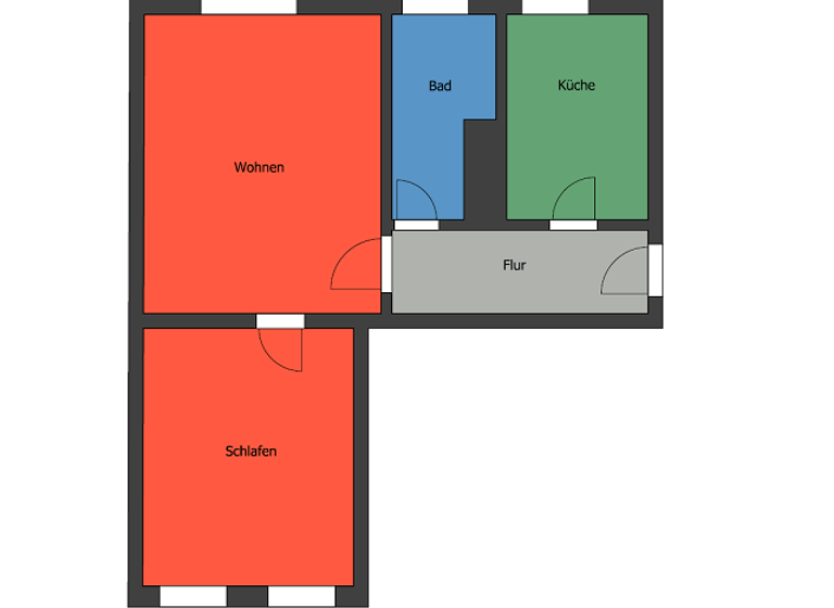 Wohnung zur Miete 319 € 2 Zimmer 49 m²<br/>Wohnfläche 2.<br/>Geschoss ab sofort<br/>Verfügbarkeit Jaspisstraße 13 a Meißen Meißen 01662