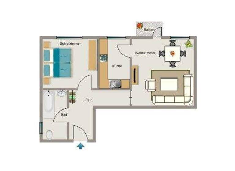 Wohnung zur Miete nur mit Wohnberechtigungsschein 374 € 2,5 Zimmer 56 m² 3. Geschoss Mausegatt 26 Ickern Castrop-Rauxel 44579
